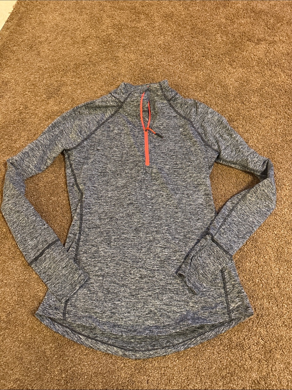 Women’s Tangerine grey quarter zip pullover shirt sz small